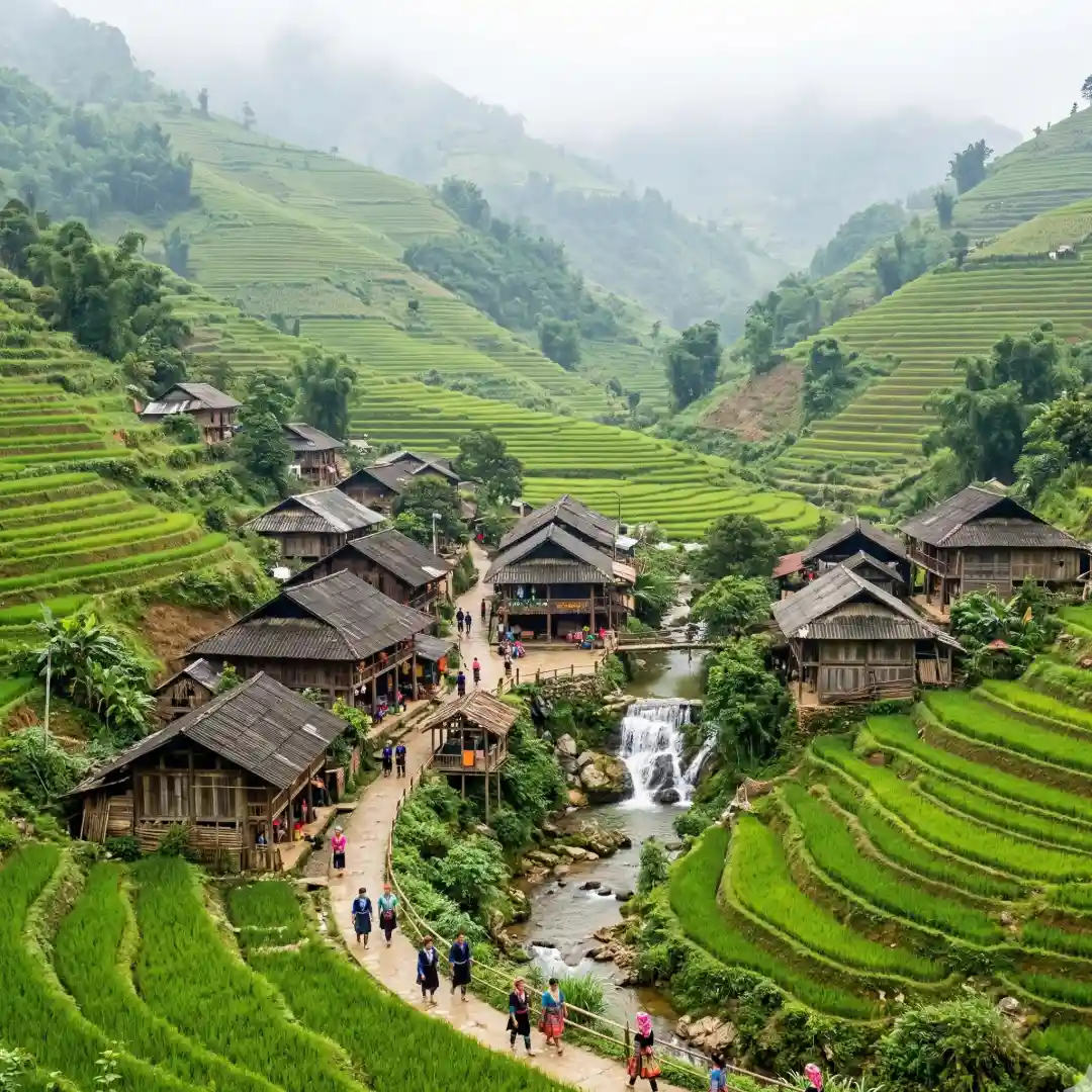 Arrival Hanoi – Transfer to Sapa – Cat Cat Village